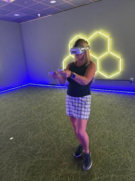 Mystery photo: someone in a VR headset in a glowing room